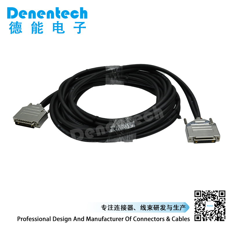 D-SUB Dual Row DB25 Male To DB25 Female Cable